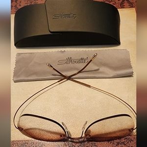 Silhouette Titanium bronze glass frame